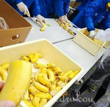 東京マラソン2019エイドステーションのバナナ